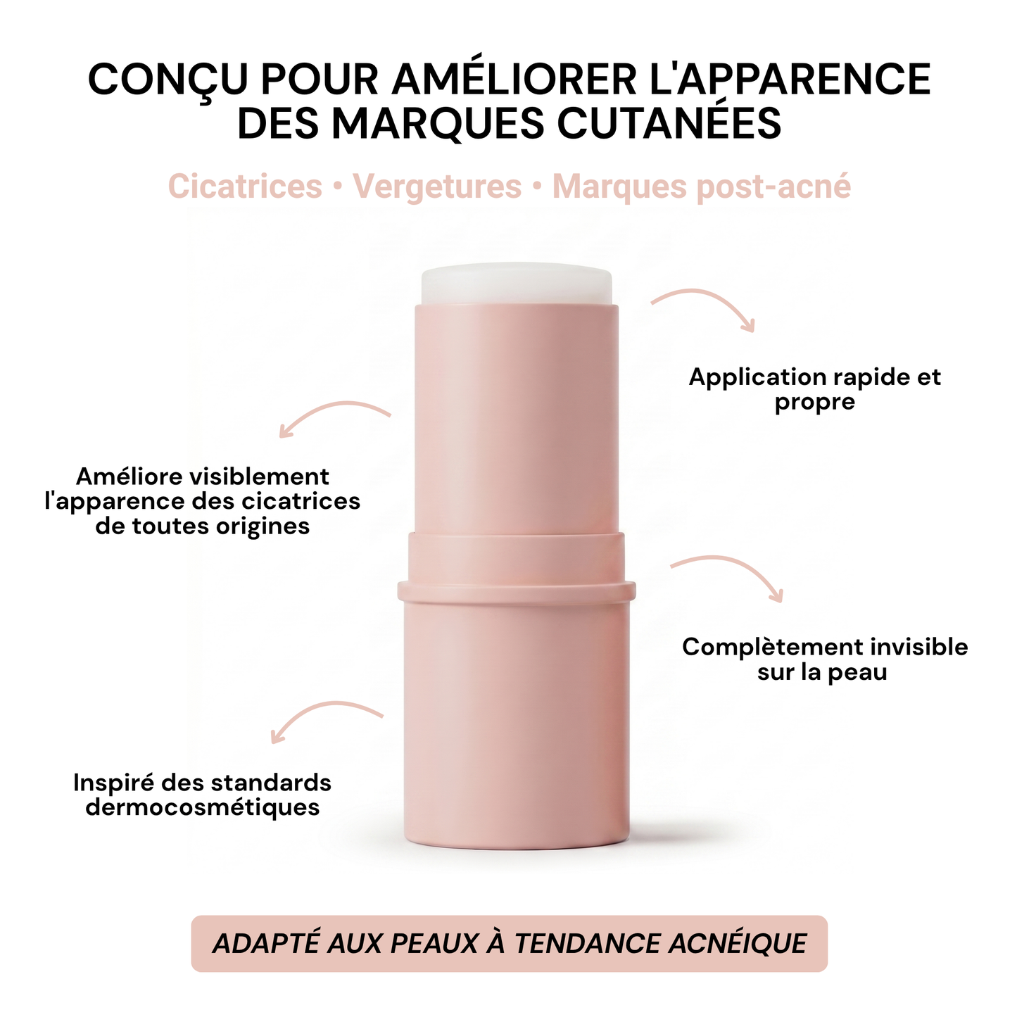 Stick Dermocosmétique pour Cicatrices & Vergetures